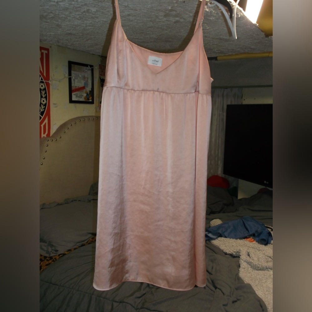 Aritzia Wilfred Lover Satin Mini Dress